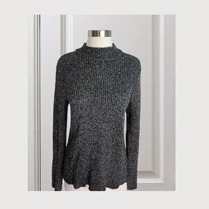 Who What Wear marled dark gray mock neck sweater